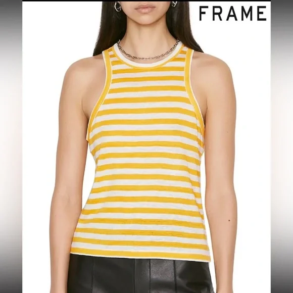 Frame Ringer Racerback Stripe Cami. NWT - Picture 2 of 12